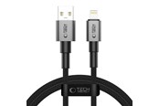 USB Kabel - Tech-Protect UltraBoost DNA USB-A / Lightning 15W/2.4A 100 cm Cable - Grey - 5906302380855