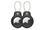 Handys - Cover & Cases - Tech-Protect Rough Vein 2-pack Case for Apple AirTag - Black - 5906302360727