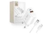 Handys - Adapter und Ladegeräte - Tech-Protect NCA20 PD 20W QC3.0 USB-A / USB-C + USB-C / Lightning Cable 100cm - White - 5906302330546