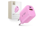 Handys - Adapter und Ladegeräte - Tech-Protect NCA20 PD 20W QC3.0 USB-A / USB-C - Pink - 5906302330645