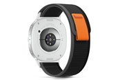 Smartwatch - Accessories - Tech-Protect  Nylon Stripe Strap for Samsung Galaxy Watch 40 / 44 / 46 mm - Black & Orange - 5906302331239