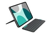Tastaturen - Logitech Flip Folio - keyboard and folio case full size - AZERTY - French - graphite Input Device - Tastatur & Folio-Set - Französisch - Grau - 920-013398