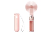 Powerbank (Akku) - Jisulife Handheld Fan Life8 Portable USB Fan with Power Bank Function 2000mAh and Flashlight - Pink Powerbank (Akku) - Pink - 2000 mAh - 6975061536635