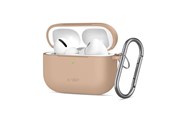 Handys - Cover & Cases - Tech-Protect Silicone Hook Case for AirPods Pro - Beige - 5906302333158