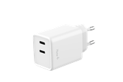 Handys - Adapter und Ladegeräte - Hune Hurón D45W Dual USB-C 45W Wall Charger - Snow White - AT-ACC-WA-154