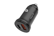 Handys - Adapter und Ladegeräte - Hune Topo 20W Dual USB Car Charger (1x USB-C + 1x USB-A) - Black - AT-ACC-CC-041