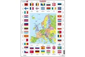 Puzzle - Larsen Puzzles Puzzle Map/flag - Europe - 70 pieces Maxi (36.5x28.5 cm) Boden - KL1