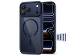 Handys - Cover & Cases - Tech-Protect Magpeak Magsafe CC Case for iPhone 17 Pro Max - Clear and Navy Blue - 5906302333844