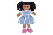 Puppen & Zubehör - Bigjigs Fabric Doll Kira - 28cm - BJD046