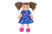 Puppen & Zubehör - Bigjigs Fabric Doll Hollie - 28cm - BJD057