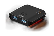 USB-Hubs - ATEN Essentials US4322 - USB peripheral sharing switch - 2 ports USB-Hubs - USB 3.2 - 2 - Schwarz - US4322-AT