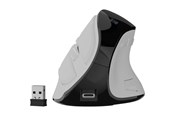 Maus - Natec EUPHONIE PRO - vertical mouse - 2.4 GHz Bluetooth 5.0 USB - white - Vertical mouse (Weiß) - NMY-2378