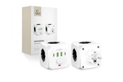 Handys - Adapter und Ladegeräte - Tech-Protect  PCL3x4 power strip 2x USB-A 2x USB-C 3x AC Type Schuko - white - 5906302372096