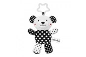 Baby Spielzeug - Akuku Plush hanging toy black/white BEAR - A0470