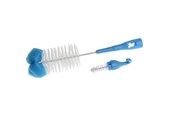 Babypflege - Akuku Bottle cups and nipple brush with sponge BLUE - A0574