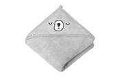 Babypflege - Akuku Baby hooded towel 100x100 cm / grey - A0662