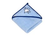 Babypflege - Akuku Baby hooded towel 100x100 cm / blue - A0663