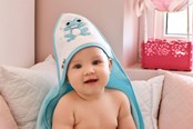 Babypflege - Akuku Baby hooded towel 100 x 100 cm FROG - A1256