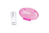 Babypflege - Akuku Silicone toothbrush and gums massager in case - A0265