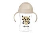 Babypflege - Akuku Cup with flip-top straw 300 ml / OWL - A0204