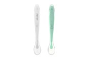 Babypflege - Akuku Soft silicone spoon WHITE - A0417
