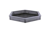Spiele im Freien - Nordic Play Sandkasten 6-eckig, grau, grundiert NORDIC PLAY - 804-711