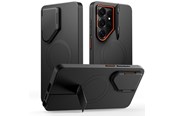 Handys - Cover & Cases - Tech-Protect Kevlar Aura MagSafe Case for Samsung Galaxy S26 Ultra - Black and Orange - 5906302352425
