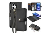 Handys - Cover & Cases - Dux Ducis Lava Leather Case for iPhone 16 - Black - 6934913004906