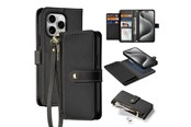 Handys - Cover & Cases - Dux Ducis Lava Leather Case for iPhone 15 Pro - Black - 6971824163155