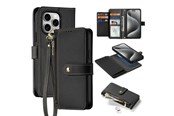 Handys - Cover & Cases - Dux Ducis Lava Leather Case for iPhone 15 Pro Max - Black - 6971824163186