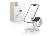 Handys - Adapter und Ladegeräte - Tech-Protect QI15W-A46 3in1 Magnetic MagSafe Inductive Charger - White - 5906302361007