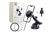 Handys - Adapter und Ladegeräte - Tech-Protect  mm15W-V5 Magnetic MagSafe Car Mount for Cockpit / Windshield / Air Vent - Black - 5906302361045