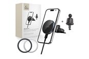 Handys - Adapter und Ladegeräte - Tech-Protect mm15W-V5 Magnetic MagSafe Car Mount for Air Vent / CD Slot - Black - 5906302361083