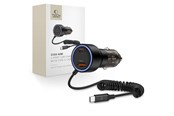 Handys - Adapter und Ladegeräte - Tech-Protect CC05 Car Charger 2-Ports PD60W + USB-C Cable - Black - 5906302361717