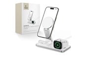 Handys - Adapter und Ladegeräte - Tech-Protect QI15W-A47 MagSafe 3in1 Inductive Charger + USB-C Cable - White - 5906302362530