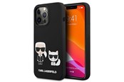 Handys - Cover & Cases - Karl Lagerfeld KLHCP13LSSKCK iPhone 13 Pro / 13 6.1" hardcase black/black Silicone Karl & Choupette - 3666339027070