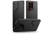 Handys - Cover & Cases - Tech-Protect Kevlar Aura MagSafe Case for Samsung Galaxy S25 Ultra - Black and Orange - 5906302363261