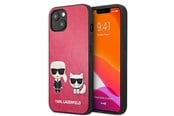 Handys - Cover & Cases - Karl Lagerfeld Ikonik Karl&Choupette iPhone 13 mini case - fuchsia - 3666339027254