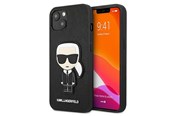 Handys - Cover & Cases - Karl Lagerfeld Saffiano Ikonik Karl's Patch Case for iPhone 13 mini - Black - 3666339028176