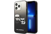 Handys - Cover & Cases - Karl Lagerfeld Gradient Ikonik Karl&Choupette Case for iPhone 13 Pro / iPhone 13 - Black - 3666339049263