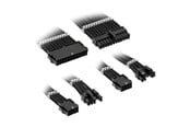 Stromkabel (Intern) - Kolink Core Standard Braided Cable Extension Kit - Jet Black - 2x 6+2pin 1x 4+4pin 1x 20-4pin - CORESTANDARD-EK-BLK