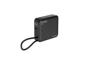 Powerbank (Akku) - Gembird 20 W Fast charging powerbank Powerbank (Akku) - schwarz - 10000 mAh - PB10-WPC15-LCD-01