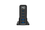 Handys - Adapter und Ladegeräte - Gembird 5-port 140 W GaN USB fast charger - TA-UC-2A3C-PD140-01-BK