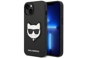 Handys - Cover & Cases - Karl Lagerfeld Saffiano Choupette Head Patch Case for iPhone 14 Plus - Black - 3666339076962