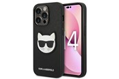 Handys - Cover & Cases - Karl Lagerfeld Saffiano Choupette Head Patch Case for iPhone 14 Pro - Black - 3666339076979