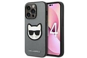 Handys - Cover & Cases - Karl Lagerfeld Saffiano Choupette Head Patch case for iPhone 14 Pro - silver - 3666339077013