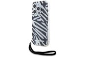 Handys - Cover & Cases - Karl Lagerfeld IML Zebra Pattern & Cord case for iPhone 15 Pro - black - 3666339287283
