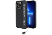 Handys - Cover & Cases - Karl Lagerfeld Saffiano Rhinestones & Charm case for iPhone 15 Pro - black - 3666339257989