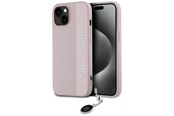 Handys - Cover & Cases - Karl Lagerfeld Saffiano Rhinestones & Charm case for iPhone 15 / 14 / 13 - pink - 3666339258108