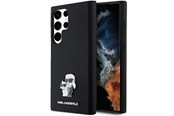 Handys - Cover & Cases - Karl Lagerfeld Silicone Karl&Choupette Metal Pin case for Samsung Galaxy S24 Ultra - black - 3666339259167